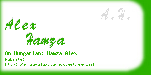 alex hamza business card